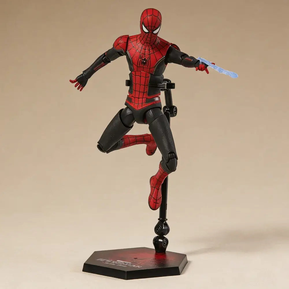 Spider-Man action figure on a beige background