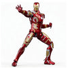 Red and gold Iron Man suit on a white background