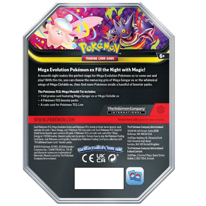 Pokémon TCG Mega Moonlit Tin – Mega Gengar ex Premium Collector Edition
