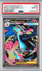 A graded Pokémon MEGA Charizard X ex Jp card from M2 JP, featuring a 10/10 PSA Gem Mint Super Rare label on the top. The card itself is highly detailed with a vibrant multicolor illustration of Charizard in blue, pink, and black, sealed inside a clear plastic grading case.