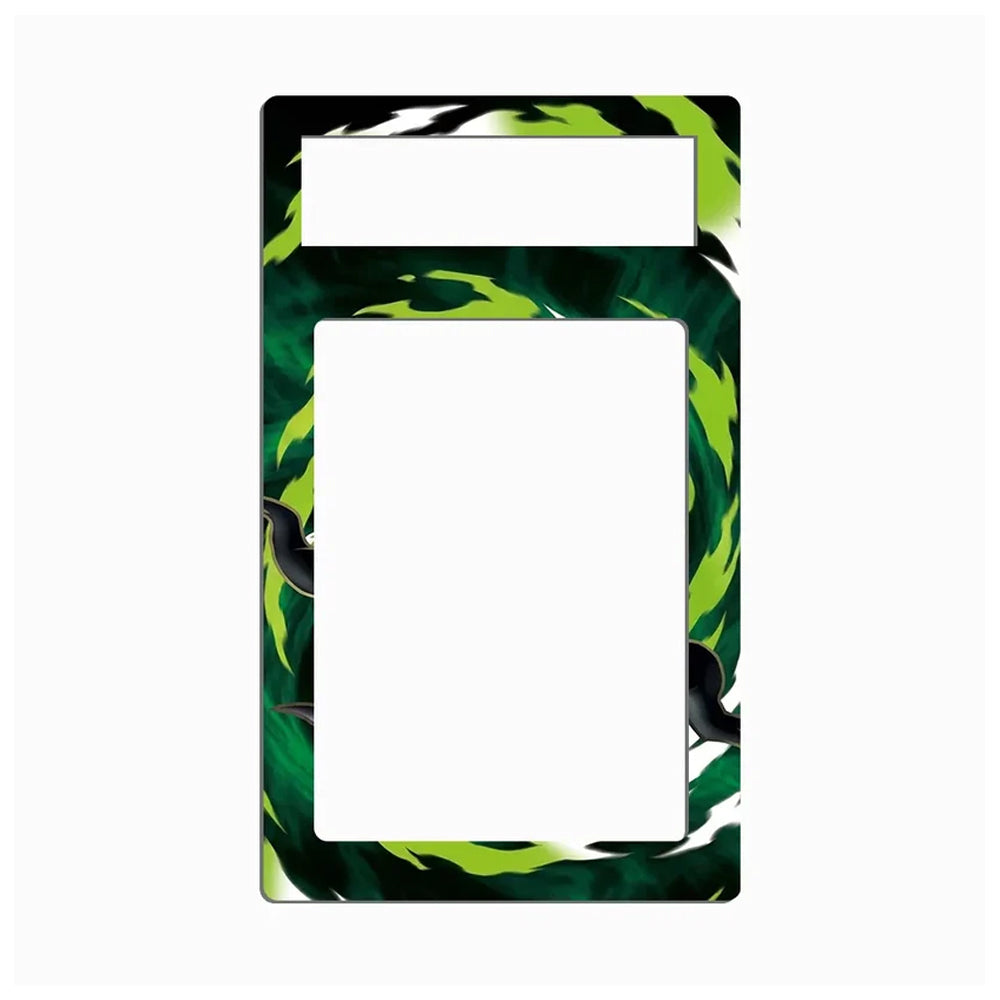 A decorative plastic phone jack cover plate featuring a green and black abstract swirl pattern, shown on a plain white background.