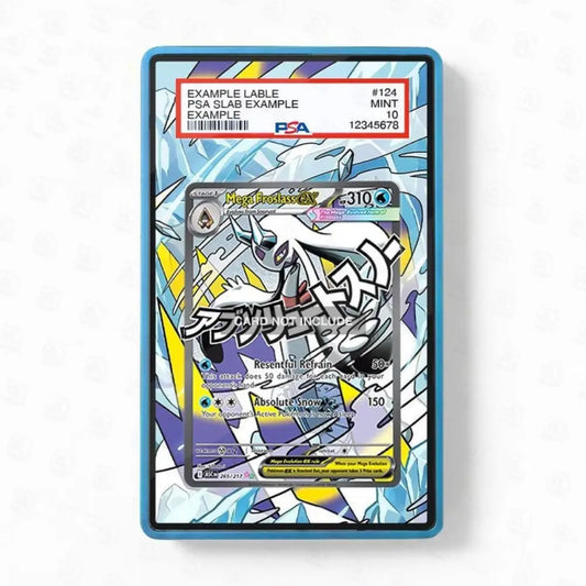 Pokémon trading card with colorful border on a white background
