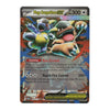 A single Pokémon trading card featuring Mega Kangaskhan EX, shown against a plain white background. The card has a dark border and displays artwork of Mega Kangaskhan with blue, green, and brown tones, along with red and yellow text elements.