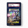 Trading card in a protective case with PSA grading label on a white background