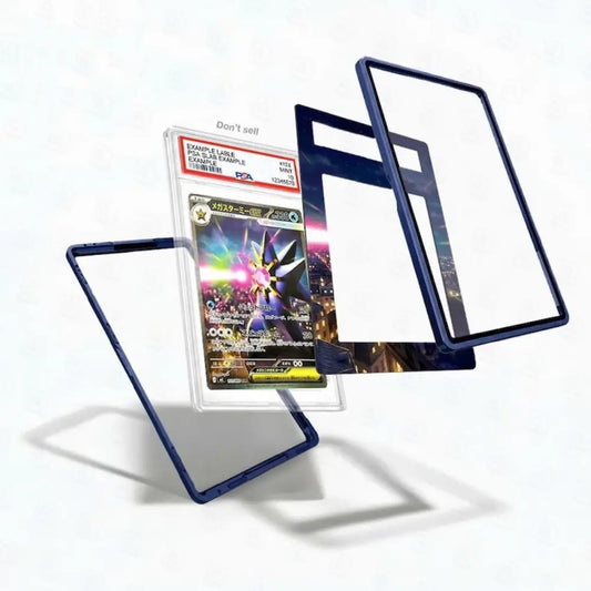 Card with protective cover on a white background