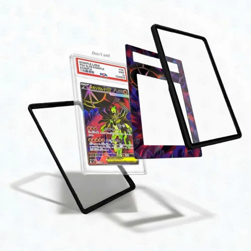 Card with protective sleeves on a white background
