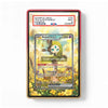 A PSA-graded protective card slab containing a Meloetta card, shown against a plain white background. The slab has a red border and a clear top, with the PSA grading label visible at the top.