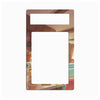 A rectangular light switch plate cover featuring an illustrated kitchen scene with wooden cabinets, cooking utensils, and countertop details, shown against a plain white background.