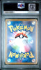 Pokémon trading card in a PSA protective case with a colorful design and Pokémon logo.