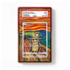 A graded PSA sample Pokémon TCG card slab featuring Edvard Munch's 'The Scream' artwork, with a red border and a clear top label showing PSA details and 'EXAMPLE SLAB' text.
