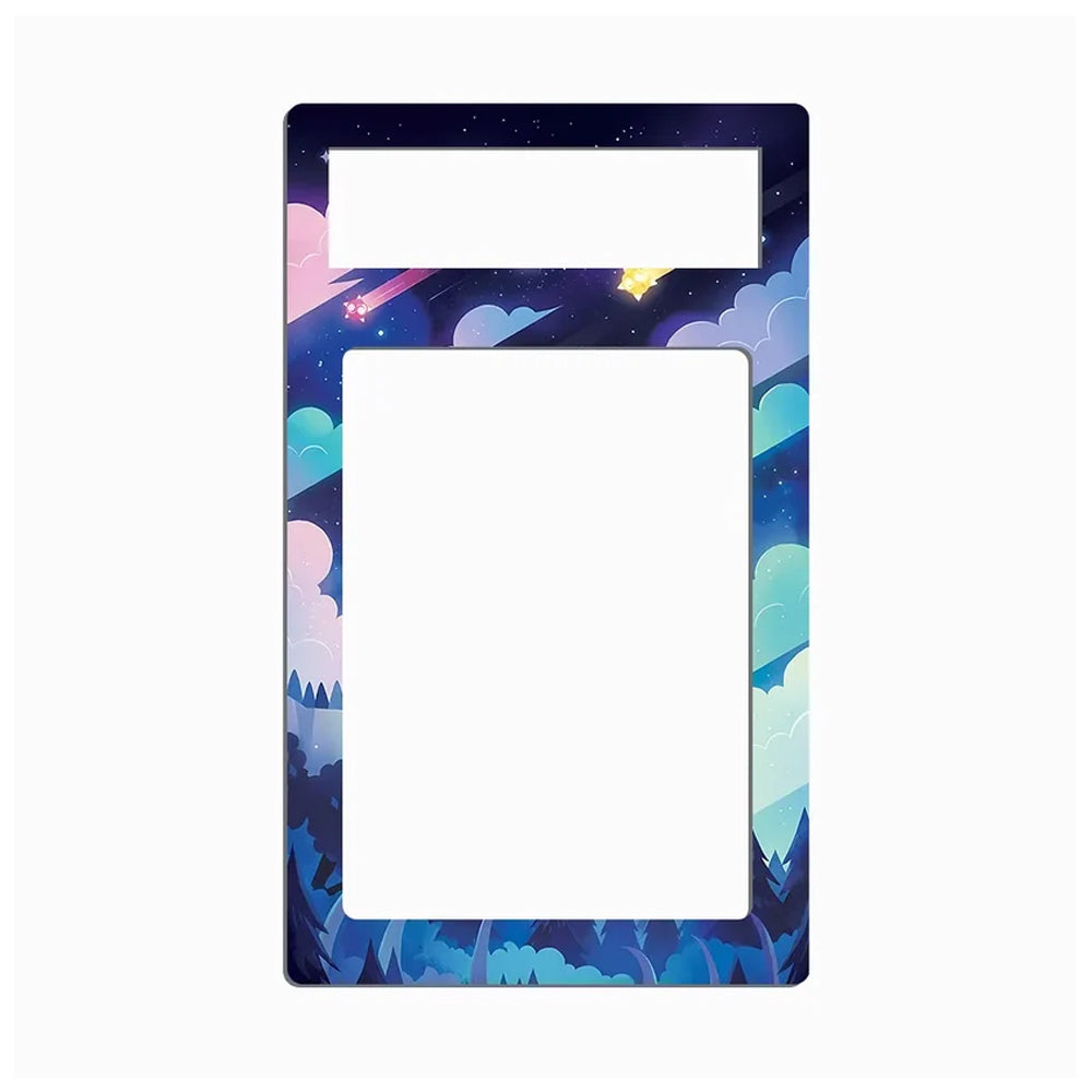 A rectangular light switch plate cover featuring a colorful cartoon night sky design with stars, clouds, and a shooting star, shown on a plain white background.