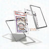 Trading card with a character holding a phone in a clear protective case on a white background