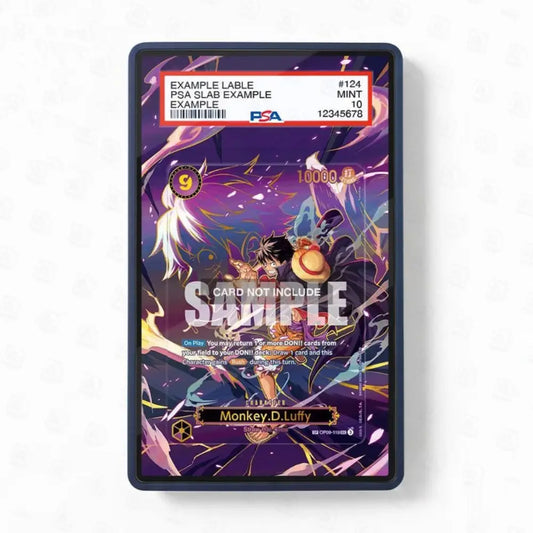 Card with anime character design and PSA slab label on a white background
