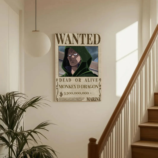 Monkey D Dragon Wanted Poster One Piece Anime Wall Art - PokeTCG