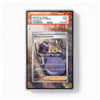 A PSA graded trading card slab showing a Pokémon trainer card labeled 'Morty's Conviction' with a PSA label at the top, photographed against a plain white background.