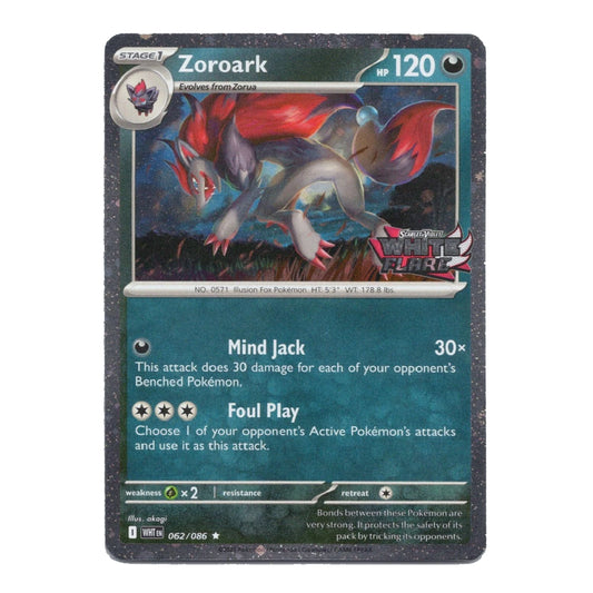 Zoroark White Flare Stamped 062/086 Holo Pokémon Card