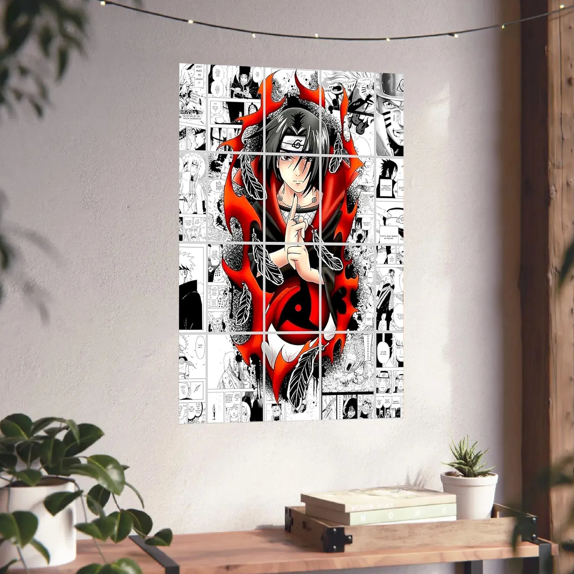 Naruto Itachi Uchiha Akatsuki Minimalist Manga Art Poster - PokeTCG