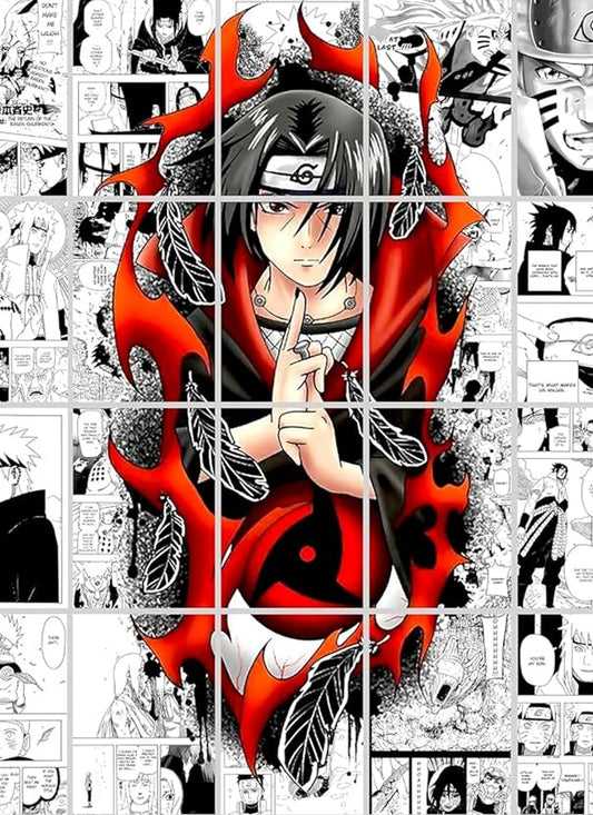 Naruto Itachi Uchiha Akatsuki Minimalist Manga Art Poster - PokeTCG