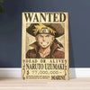 Naruto Uzumaki Pirate Wanted Poster Vintage Anime Art - PokeTCG