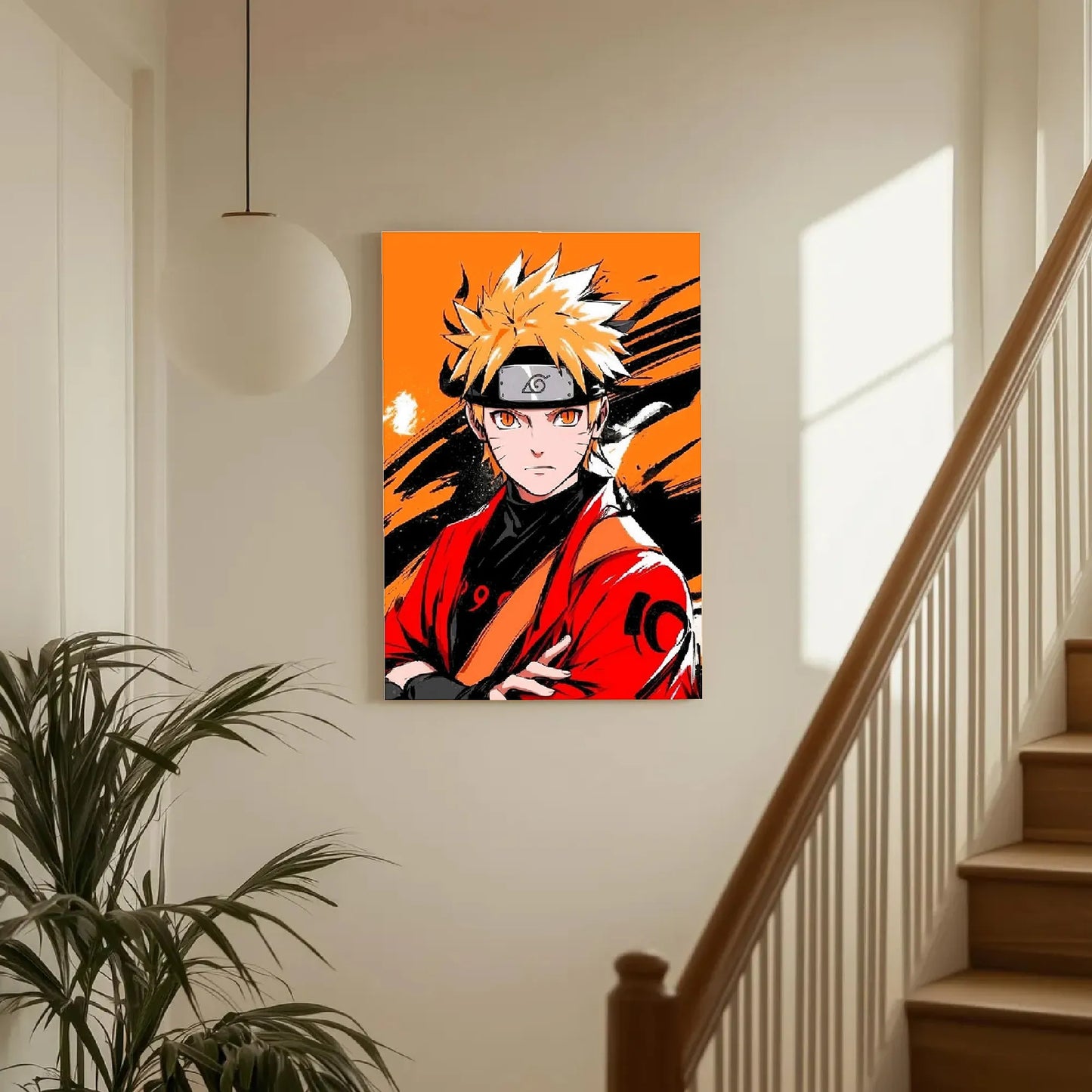 Naruto Uzumaki Sage Mode Minimalist Anime Poster Orange Art - PokeTCG