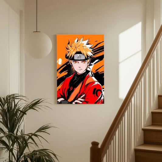Naruto Uzumaki Sage Mode Minimalist Anime Poster Orange Art - PokeTCG