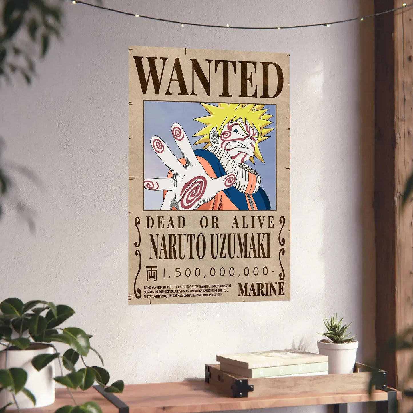 Naruto Uzumaki Wanted Poster Dead or Alive Anime Vintage Art - PokeTCG