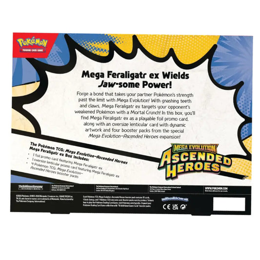 Pokemon TCG Mega Evolution Ascended Heroes Mega Feraligatr ex Box Promo Card Booster Packs - PokeTCG