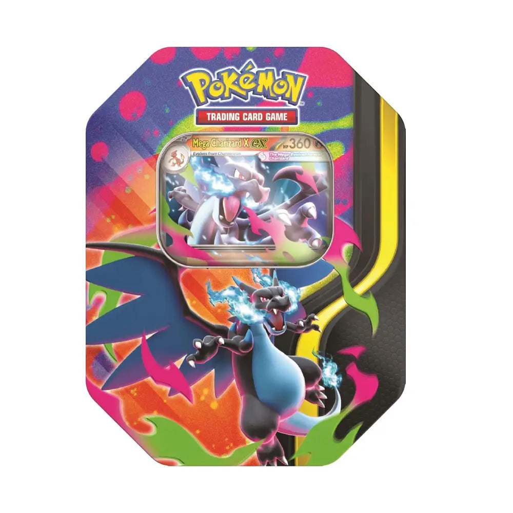 Pokémon TCG Mega Charizard ex Tin Collectionn blue