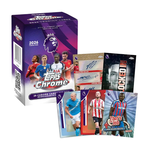 2026 Topps Chrome Premier League Soccer Value Box Factory Sealed Trading Cards