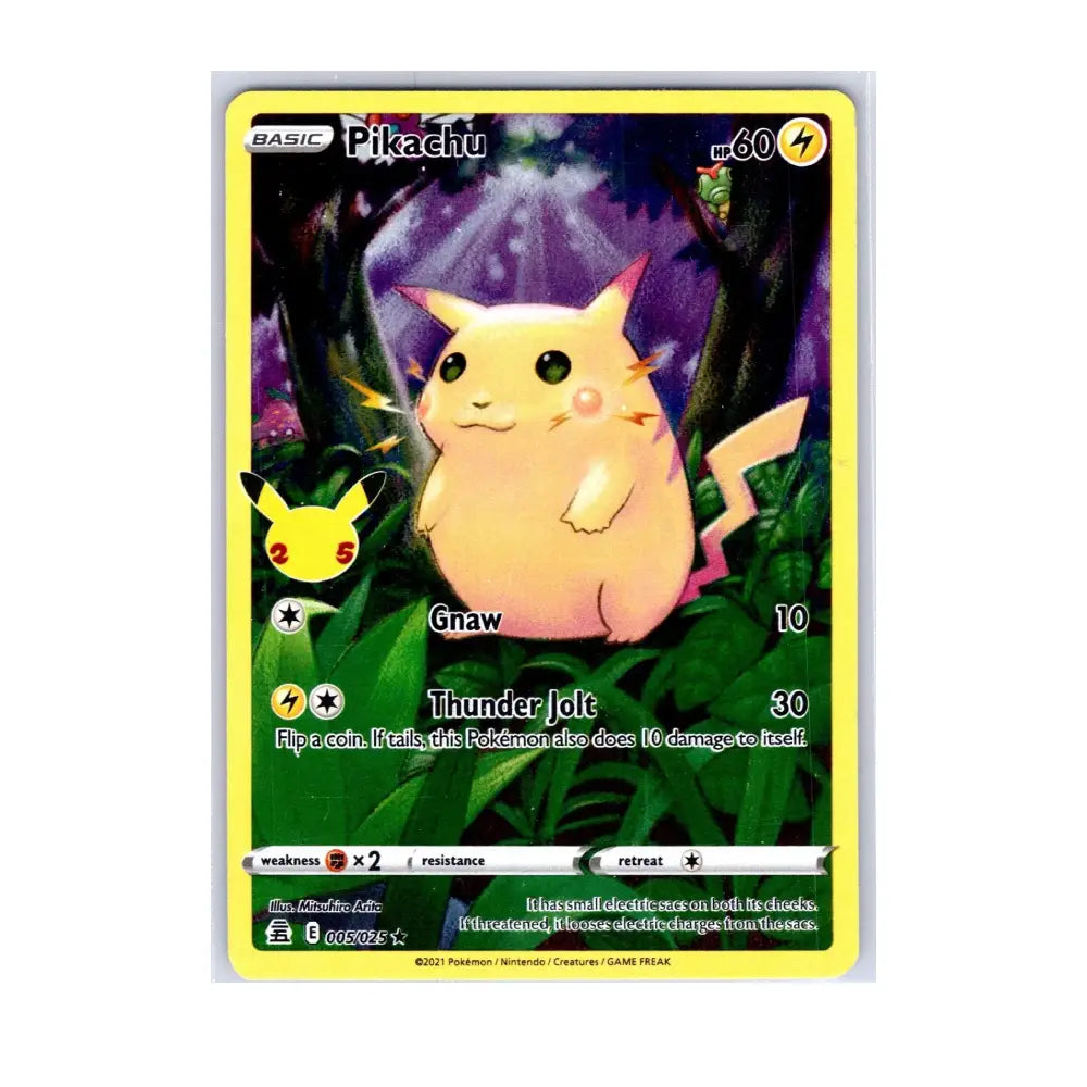 Pikachu 005/025 Holo Rare Celebrations – Near Mint English Pokémon Card