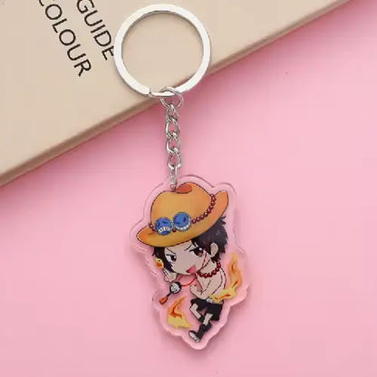 One Piece Luffy & Zoro Acrylic Ring Keychain Set – Anime Bag Charm
