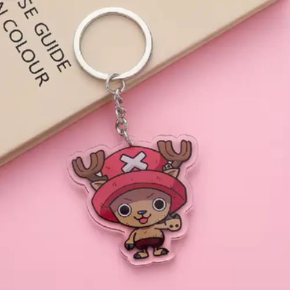 One Piece Luffy & Zoro Acrylic Ring Keychain Set – Anime Bag Charm