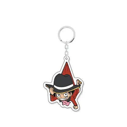 One Piece Acrylic Charm Keychain – Custom Anime Character Keyring