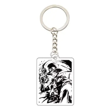 One Piece Ink Wash Acrylic Keychain – Kuzan, Enel, Boa Hancock & Katakuri