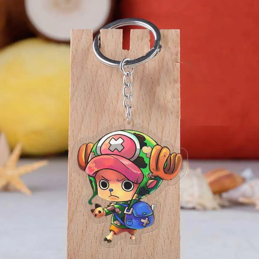 One Piece Monkey D. Luffy Double-Sided Acrylic Keychain – Premium Anime Keyring