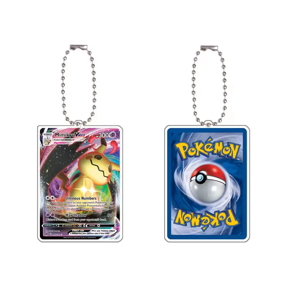 Pokémon Card Acrylic Keychain – Charizard, Gengar, Mewtwo & Eeveelutions