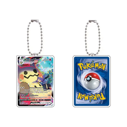 Pokémon Card Acrylic Keychain – Charizard, Gengar, Mewtwo & Eeveelutions