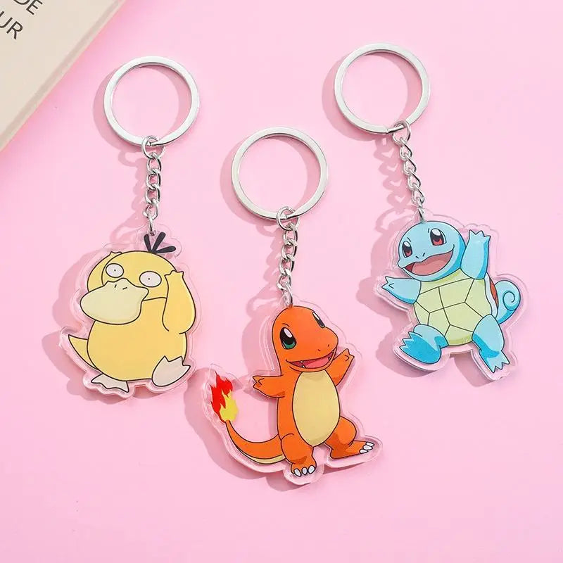 Cute Pokémon Acrylic Keychain – Pikachu, Komala, Bulbasaur & More