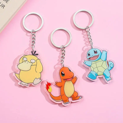 Cute Pokémon Acrylic Keychain – Pikachu, Komala, Bulbasaur & More