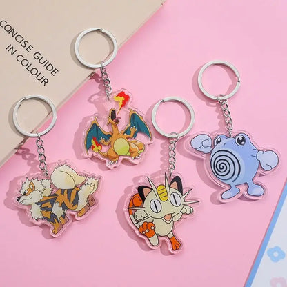 Cute Pokémon Acrylic Keychain – Pikachu, Komala, Bulbasaur & More