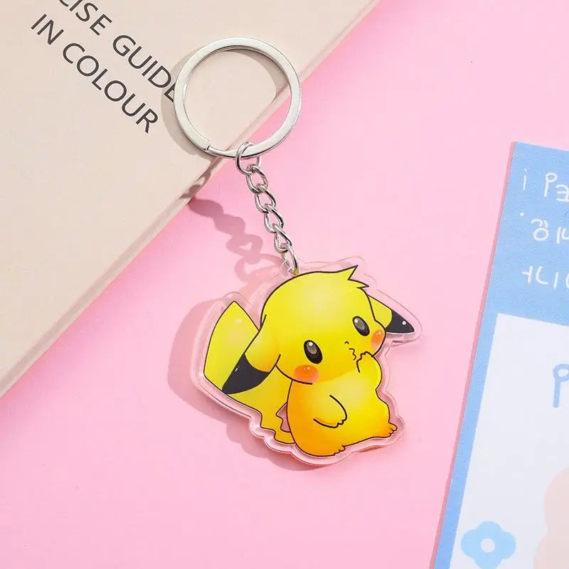 Cute Pokémon Acrylic Keychain – Pikachu, Komala, Bulbasaur & More