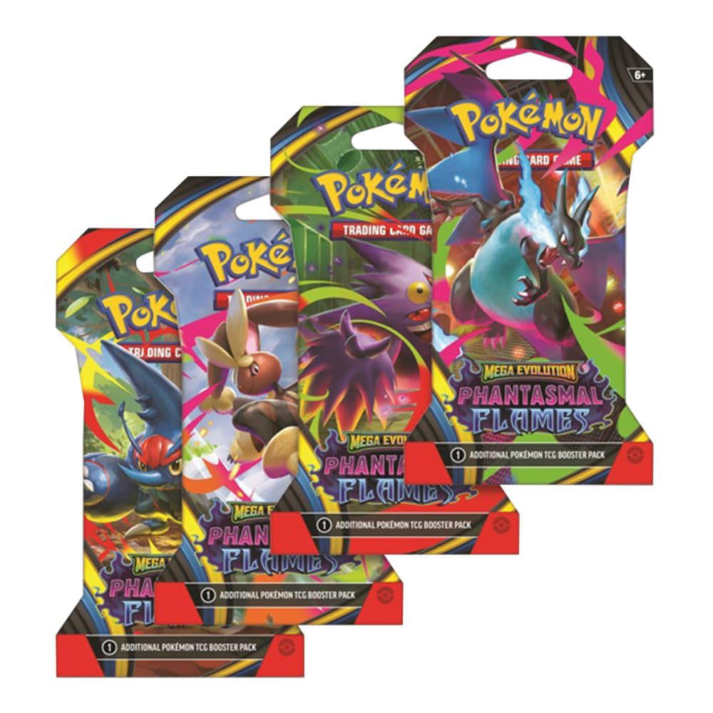 Pokémon TCG: Mega Evolution - Phantasmal Flames Sleeved Booster Pack | Rip N Ship