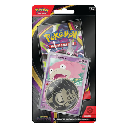 Pokémon TCG Mega Evolution Pitch Black Checklane Blister Pack – Slowpoke Promo & Pokémon Coin