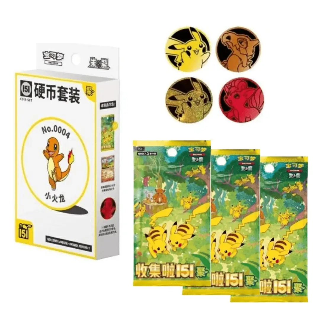 Pokémon TCG 151 Surprise Coin Set Chinese Surprise Slim Pack | Rip N Ship