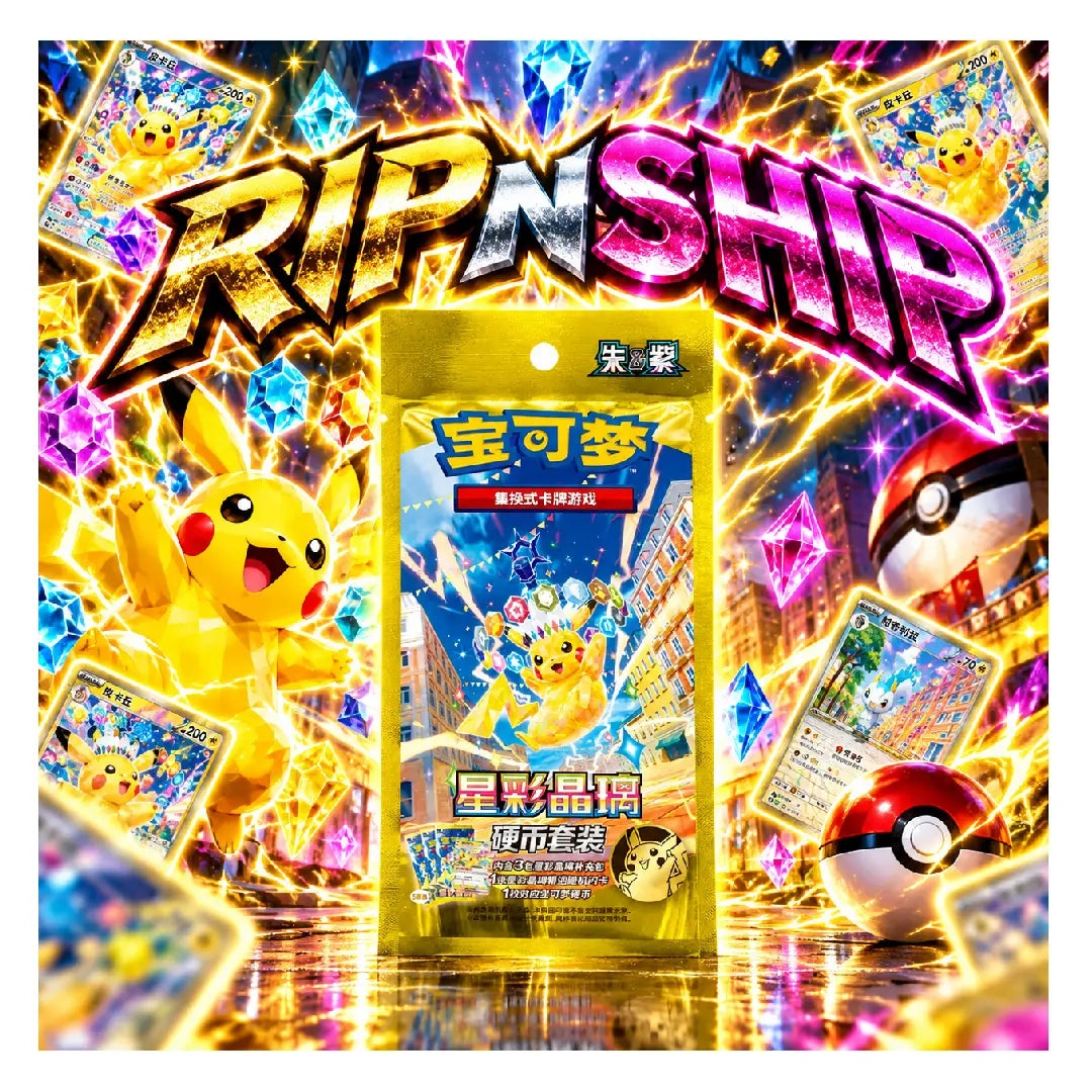 Pokémon TCG Star Prism Crystal Coin Pack – Chinese Exclusive Collector | Rip N Ship