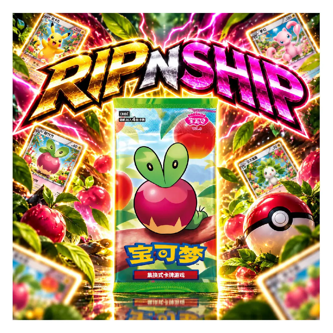 Pokémon TCG Gem Pack Vol. 6 Applin Chinese Premium Booster Pack | Rip N Ship