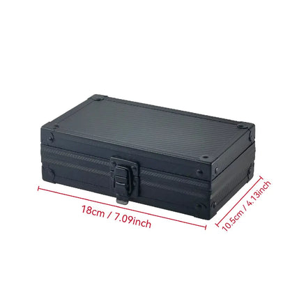 Carbon Fiber Trading Card Storage Case with Removable Dividers for PSA BGS CGC Graded Slabs
