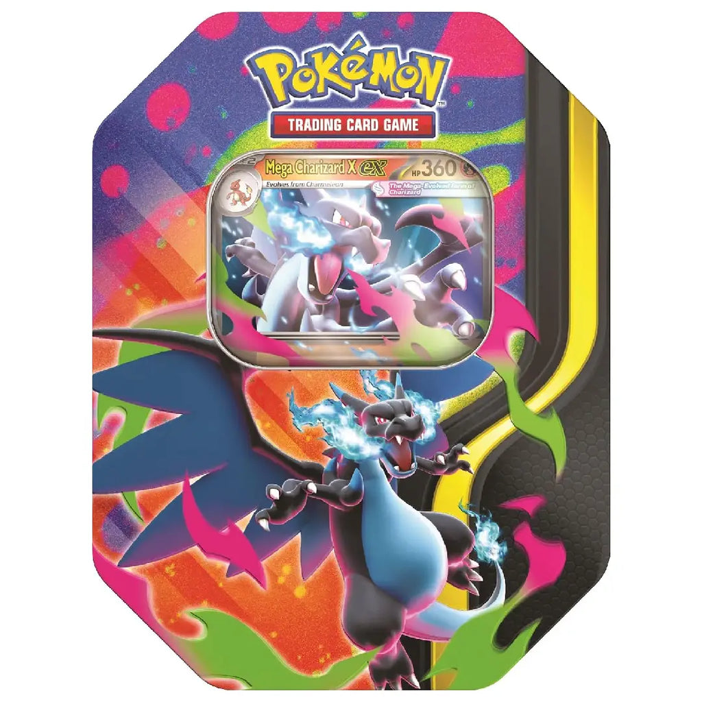 Pokémon TCG Mega Charizard X Tin Pokémon Trading Card Game Collectible