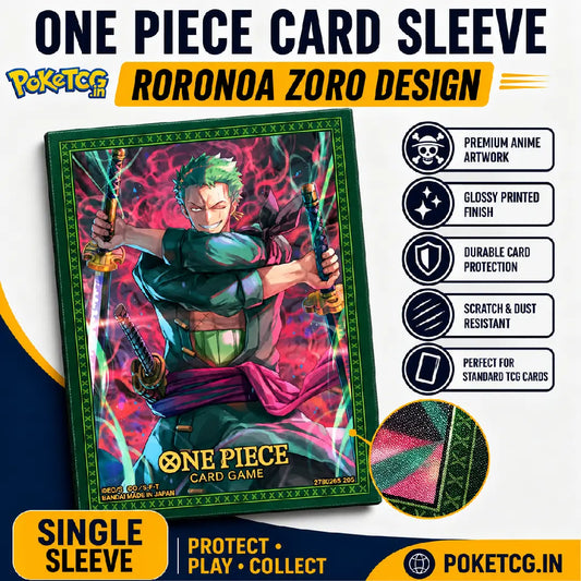 One Piece TCG Official Roronoa Zoro Card Sleeves for Trading Card Protection