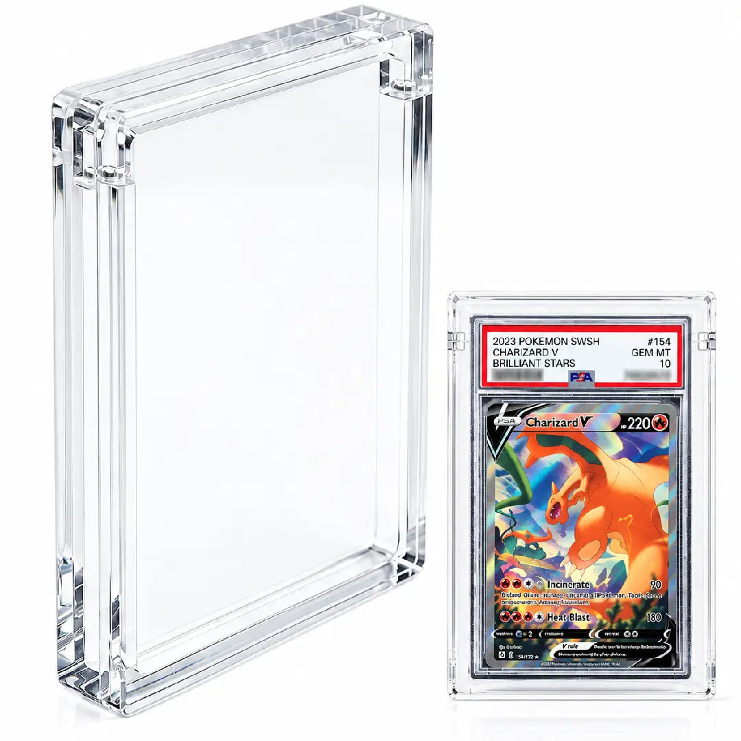 Premium PSA and CGC Magnetic Acrylic Slab Display Case Crystal Clear Graded Card Protector